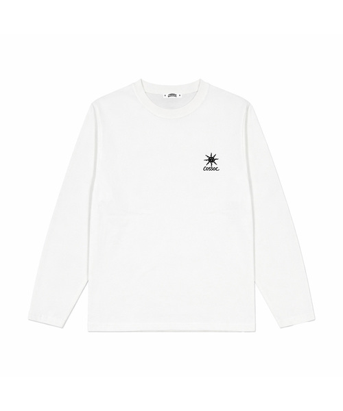 COSO(コソ)の「CC ニューアートワーク刺繍ロングスリーブ (3 COLORS)(Tシャツ/カットソー・レディース・ブラック/グレー/ホワイト・WOMENS/MENS)」の1枚目の写真