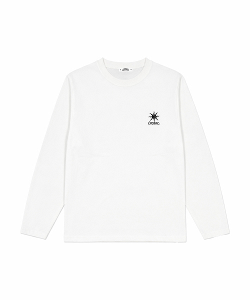 COSO(コソ)の「CC ニューアートワーク刺繍ロングスリーブ (3 COLORS)(Tシャツ/カットソー・レディース・ブラック/グレー/ホワイト・WOMENS/MENS)」の4枚目の写真