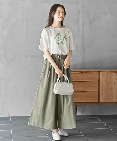 rps(アールピーエス)の「FeelCoolロゴTシャツ(Tシャツ/カットソー・レディース・ライトグレー/パープル/アイボリー・フリー)」の14枚目の写真