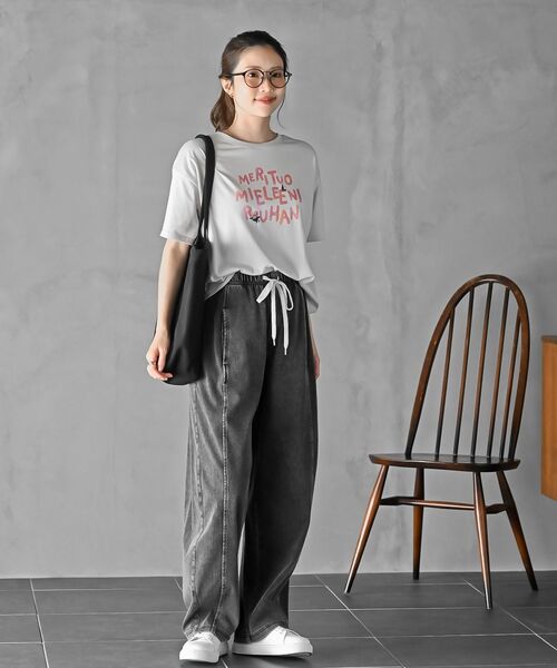 rps(アールピーエス)の「FeelCoolロゴTシャツ(Tシャツ/カットソー・レディース・ライトグレー/パープル/アイボリー・フリー)」の6枚目の写真