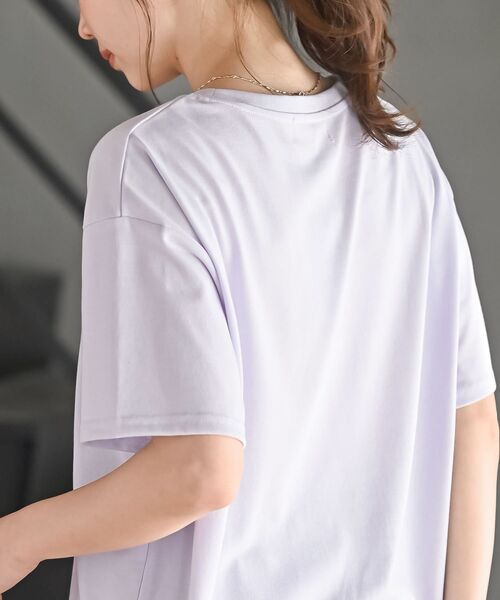 rps(アールピーエス)の「FeelCoolロゴTシャツ(Tシャツ/カットソー・レディース・ライトグレー/パープル/アイボリー・フリー)」の20枚目の写真