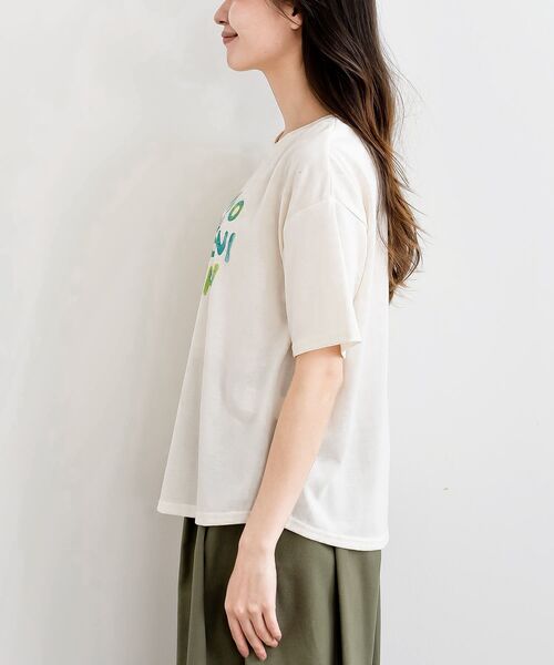 rps(アールピーエス)の「FeelCoolロゴTシャツ(Tシャツ/カットソー・レディース・ライトグレー/パープル/アイボリー・フリー)」の16枚目の写真