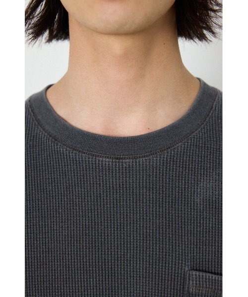 RODEO CROWNS WIDE BOWL（ロデオクラウンズワイドボウル）の「ピグメントワッフルTシャツ（Tシャツ/カットソー・メンズ・チャコールグレー/アイボリー/グリーン・MEDIUM/LARGE）」の15枚目の写真