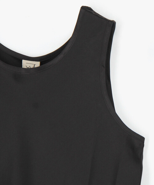 BASERANGE（ベースレンジ）の「Baserange/ベースレンジ DYDINE TANK / シルク タンクトップ サテン（Tシャツ/カットソー・レディース・ブラック・SMALL）」の3枚目の写真
