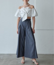 ORGUE（オルグ）の「Cross tuck pants/クロスタックパンツ（スラックス）」