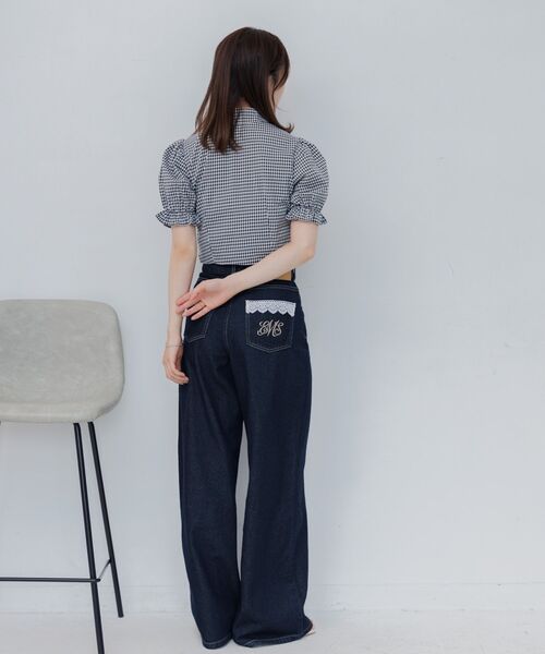 ems excite(エムズエキサイト)の「ウエストシャーリングシャツ(シャツ/ブラウス・レディース・ブルー/ブラック系その他2/ホワイト・FREE)」の15枚目の写真