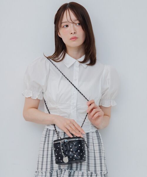 ems excite(エムズエキサイト)の「ウエストシャーリングシャツ(シャツ/ブラウス・レディース・ブルー/ブラック系その他2/ホワイト・FREE)」の18枚目の写真