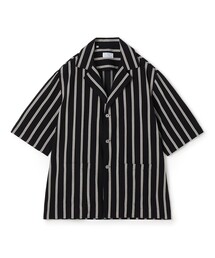 【別注】Salvatore Piccolo CUBA コットンストライプ オープンカラー ハーフスリーブシャツ