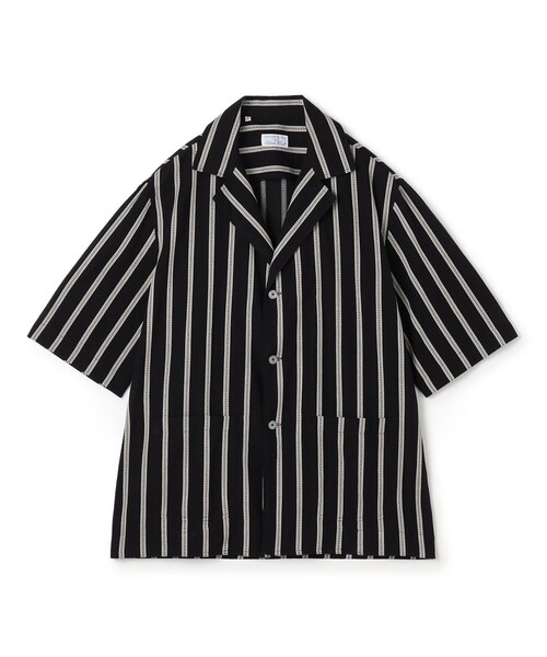 TOMORROWLAND (トゥモローランド)の「【別注】Salvatore Piccolo CUBA コットンストライプ オープンカラー ハーフスリーブシャツ(シャツ/ブラウス・メンズ・ブラック系その他・S/M/L)」の1枚目の写真