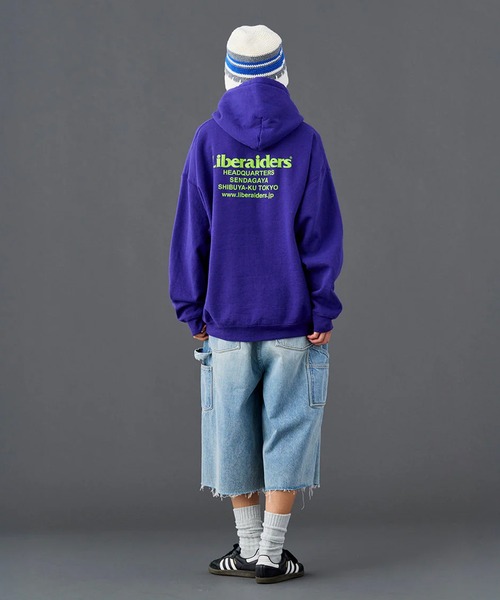 Liberaiders（リベレイダース）の「Liberaiders/リベレイダース DAMAGED DENIM BUGGY SHORTS バギーデニムショーツ メンズ ヴィンテージ 秋 秋服 2026年秋冬（デニムパンツ・メンズ・ブラック/ブルー・30/32/34/36）」の9枚目の写真
