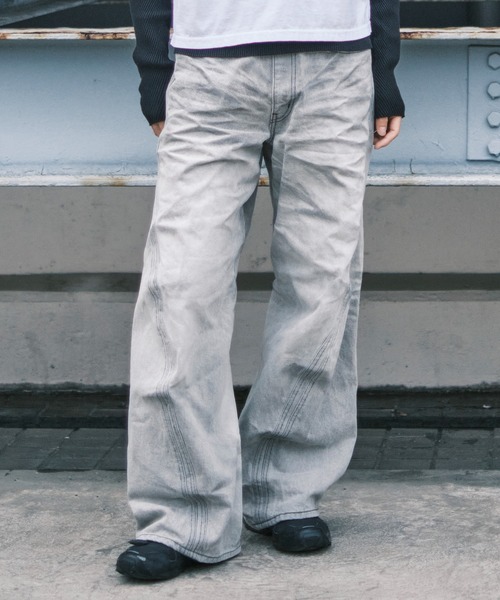 3D TWISTED WIDE LEG JEANS（デニムパンツ）｜NVRFRGT（ネヴァーフォー