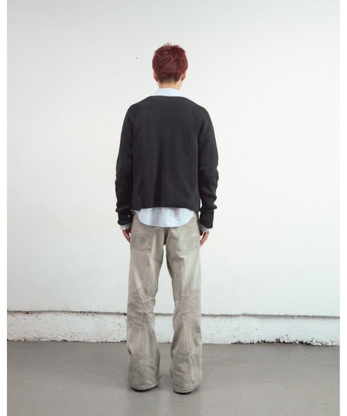 NVRFRGT(ネヴァーフォーゲット)の「3D TWISTED WIDE LEG JEANS(デニムパンツ・メンズ・グレー・1/2/3)」の5枚目の写真