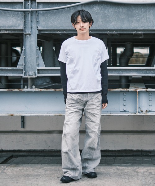 NVRFRGT(ネヴァーフォーゲット)の「3D TWISTED WIDE LEG JEANS(デニムパンツ・メンズ・グレー・1/2/3)」の8枚目の写真