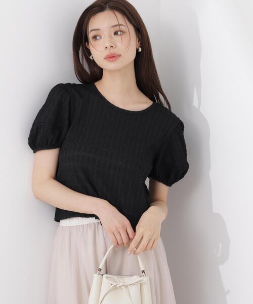 PROPORTION BODY DRESSING(プロポーションボディドレッシング)の「バックオープンパフスリーブトップス / 1216160502(Tシャツ/カットソー・レディース・ブラック/ホワイト系その他/イエロー・FREE)」の9枚目の写真
