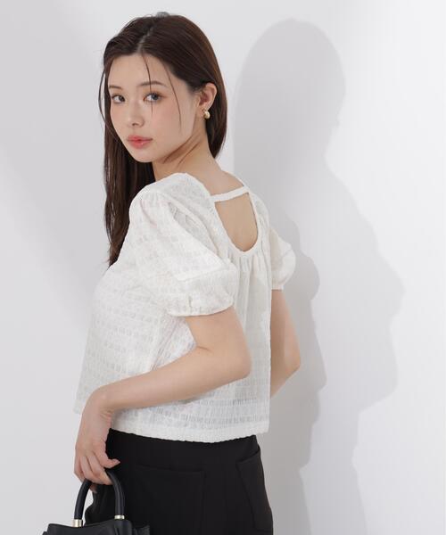 PROPORTION BODY DRESSING(プロポーションボディドレッシング)の「バックオープンパフスリーブトップス / 1216160502(Tシャツ/カットソー・レディース・ブラック/ホワイト系その他/イエロー・FREE)」の13枚目の写真