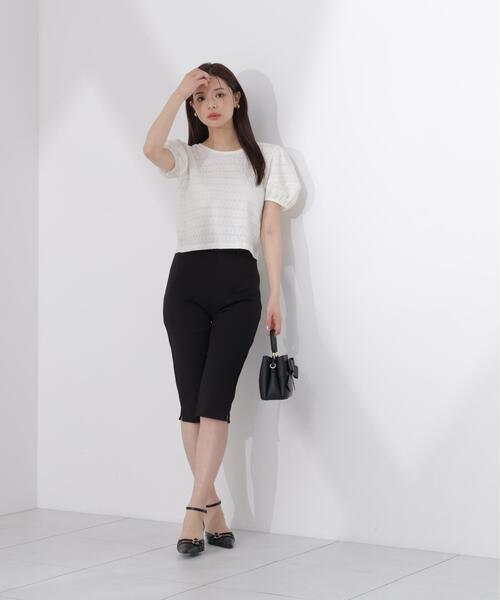 PROPORTION BODY DRESSING(プロポーションボディドレッシング)の「バックオープンパフスリーブトップス / 1216160502(Tシャツ/カットソー・レディース・ブラック/ホワイト系その他/イエロー・FREE)」の14枚目の写真