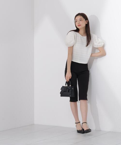 PROPORTION BODY DRESSING(プロポーションボディドレッシング)の「バックオープンパフスリーブトップス / 1216160502(Tシャツ/カットソー・レディース・ブラック/ホワイト系その他/イエロー・FREE)」の15枚目の写真