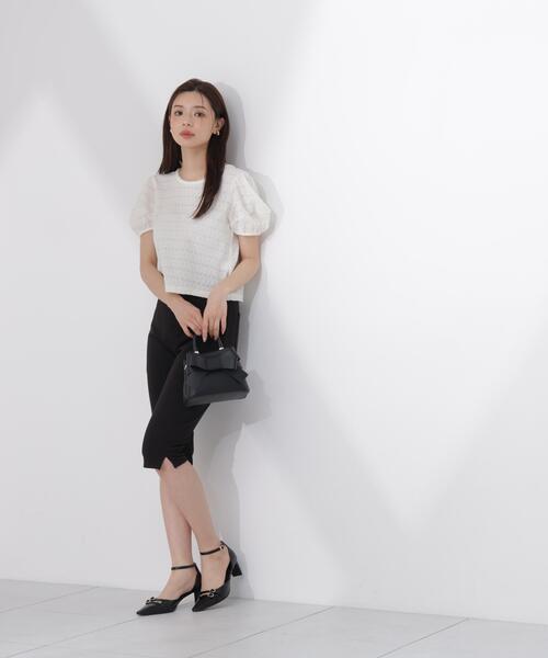 PROPORTION BODY DRESSING(プロポーションボディドレッシング)の「バックオープンパフスリーブトップス / 1216160502(Tシャツ/カットソー・レディース・ブラック/ホワイト系その他/イエロー・FREE)」の16枚目の写真