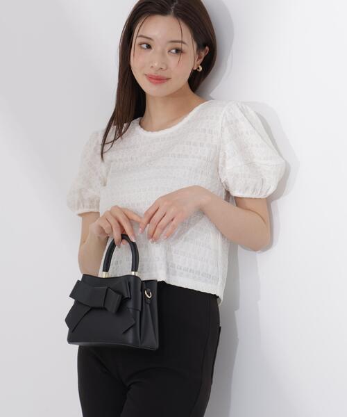 PROPORTION BODY DRESSING(プロポーションボディドレッシング)の「バックオープンパフスリーブトップス / 1216160502(Tシャツ/カットソー・レディース・ブラック/ホワイト系その他/イエロー・FREE)」の17枚目の写真