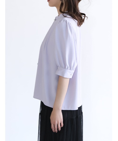 fifth(フィフス)の「衿元パール付きボウタイブラウス(シャツ/ブラウス・レディース・ホワイト/パープル・M)」の15枚目の写真
