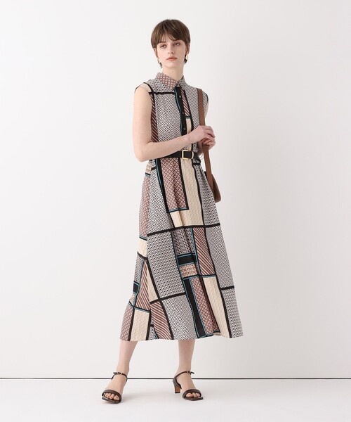 allureville(アルアバイル)の「ジオメトリックプリントシャツワンピース(ワンピース・レディース・ブラウン系その他2・1/2)」の3枚目の写真