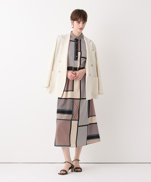 allureville(アルアバイル)の「ジオメトリックプリントシャツワンピース(ワンピース・レディース・ブラウン系その他2・1/2)」の6枚目の写真