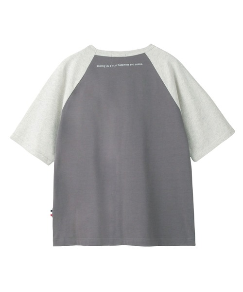 EASTBOY(イーストボーイ)の「Tシャツ ラグラン プリントT Guri ビーグル 犬(Tシャツ/カットソー・キッズ・ダークグレー/ネイビー・9号/11号)」の3枚目の写真