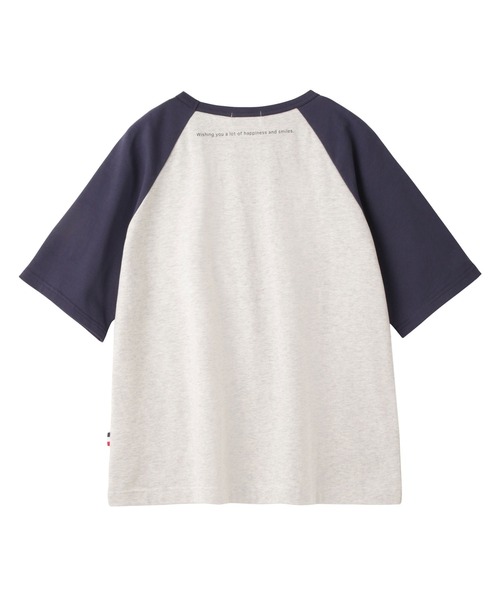 EASTBOY(イーストボーイ)の「Tシャツ ラグラン プリントT Guri ビーグル 犬(Tシャツ/カットソー・キッズ・ダークグレー/ネイビー・9号/11号)」の6枚目の写真