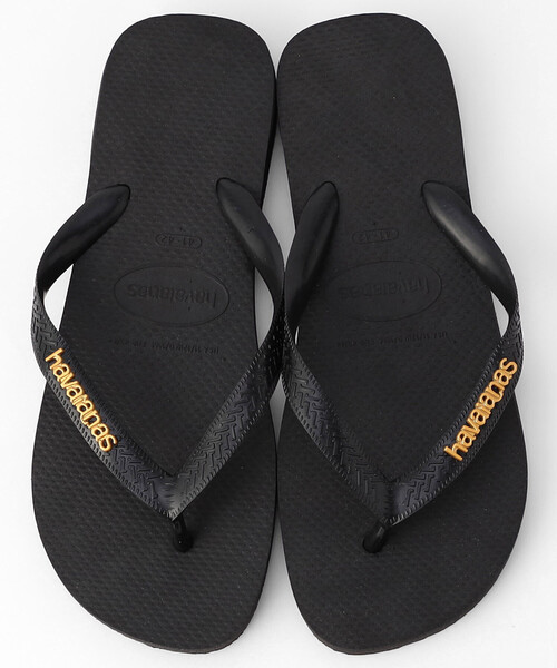 havaianas(ハワイアナス)の「Havaianas/ハワイアナス TOP LOGO METALLIC(サンダル・レディース・ブラック/ホワイト・26.0cm/22cm/23.0cm/27.0cm/24.0cm)」の3枚目の写真
