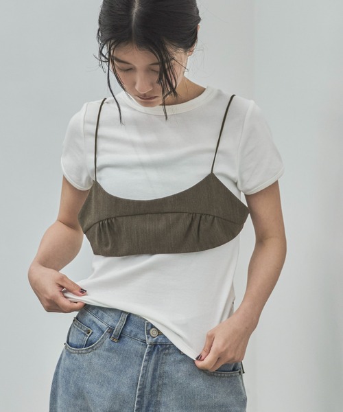 feepur(フェピュール)の「ソフトタッチコンパクトTee(Tシャツ/カットソー・レディース・ブラック/オフホワイト/ピンク/オートミール/イエロー・MEDIUM)」の7枚目の写真