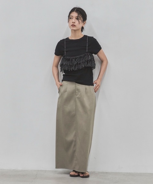 feepur(フェピュール)の「ソフトタッチコンパクトTee(Tシャツ/カットソー・レディース・ブラック/オフホワイト/ピンク/オートミール/イエロー・MEDIUM)」の13枚目の写真