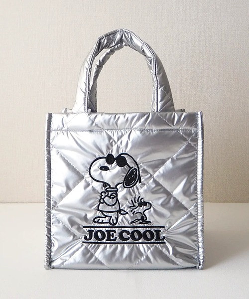 Vintage PEANUTS(ビンテージピーナッツ)の「"11"≪Vintage PEANUTS≫1ポケット パフィー キルティング キュービック バッグ(トートバッグ・レディース・マルーン/シルバー/ブラック・ONE SIZE)」の9枚目の写真