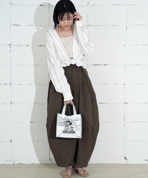 Vintage PEANUTS(ビンテージピーナッツ)の「"11"≪Vintage PEANUTS≫1ポケット パフィー キルティング キュービック バッグ(トートバッグ・レディース・マルーン/シルバー/ブラック・ONE SIZE)」の16枚目の写真