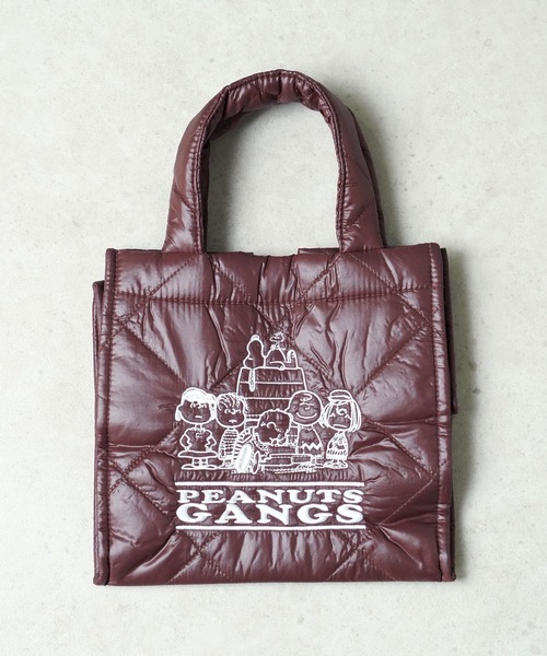 Vintage PEANUTS(ビンテージピーナッツ)の「"11"≪Vintage PEANUTS≫1ポケット パフィー キルティング キュービック バッグ(トートバッグ・レディース・マルーン/シルバー/ブラック・ONE SIZE)」の18枚目の写真