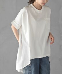 布帛切替テールカットプルオーバー