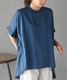 布帛切替テールカットプルオーバー