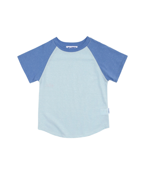 KIJIKO(キジコ)の「ke403. Back Logo Raglan Tee Blue(Tシャツ/カットソー・レディース・ブルー・FREE)」の2枚目の写真
