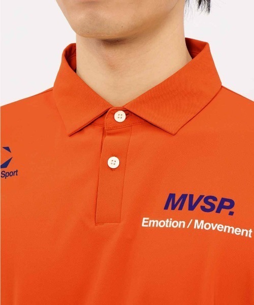 MoveSport(ムーブスポーツ)の「ムーブスポーツ 接触冷感襟付きシャツ(ポロシャツ・メンズ・オレンジ/ネイビー/ブルー/グレー・M/L/LL/3L)」の6枚目の写真