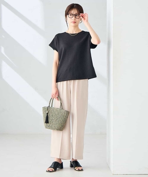 a.v.v(アーヴェヴェ)の「ぽこぽこトップス(Tシャツ/カットソー・レディース・アイボリー/ブラック/ブルー・38/40/36)」の15枚目の写真