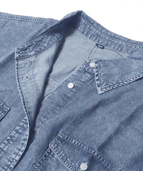 coca（coca）（コカ）の「とろみデニムロールアップスリーブシャツ（シャツ/ブラウス・レディース・ブルー/ブラック・L/M）」の16枚目の写真