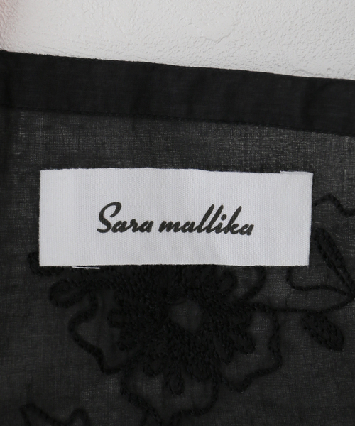 sara mallika(サラ マリカ)の「【SARA MALLIKA/サラマリカ】Organza Arai Embroidery Cami Dress(ワンピース・レディース・ブラック/ホワイト・FREE)」の7枚目の写真