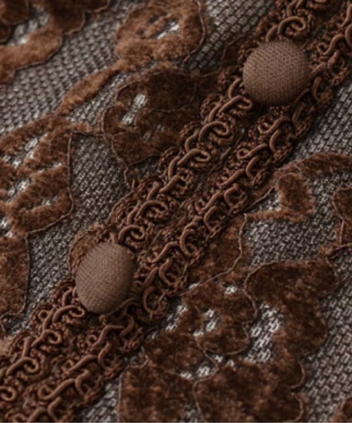 LA POMME petit(ラポミ・プチ)の「Texture Lace Padded Cami(キャミソール・レディース・ブラック/レッド/ブラウン/ホワイト・FREE)」の6枚目の写真
