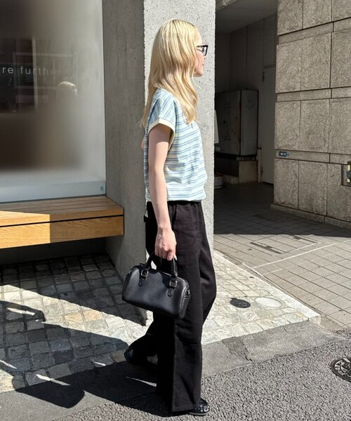 GEVACO(ゲバコ)の「【GEVACO/ゲバコ】クルーネックフレンチスリーブTEE(Tシャツ/カットソー・レディース・アイボリー/サックスブルー/ブラック・ONE SIZE)」の10枚目の写真