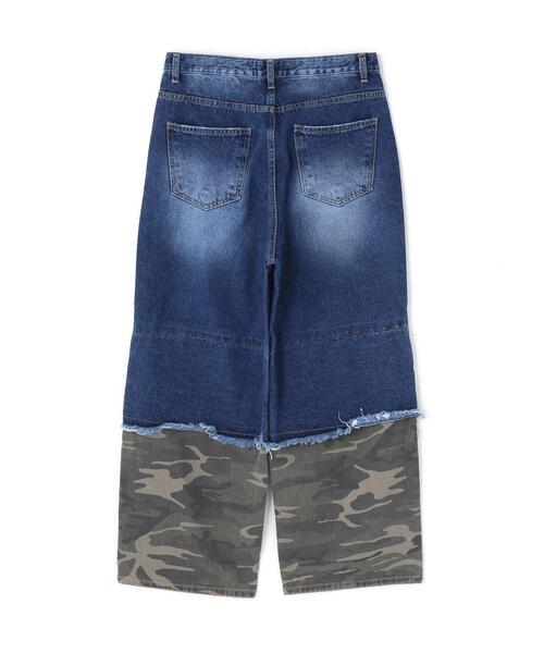 SIS(エスアイエス)の「SIS/エスアイエス/Layered Camo Denim Pants(デニムパンツ・レディース・ブルー/ブラック・M/L)」の12枚目の写真