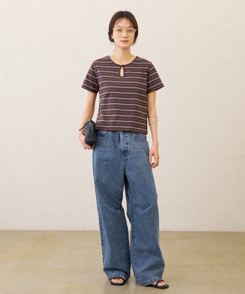 Omekashi（オメカシ）の「バレルデニム（デニムパンツ・レディース・ネイビー/ブルー・36/38）」の10枚目の写真