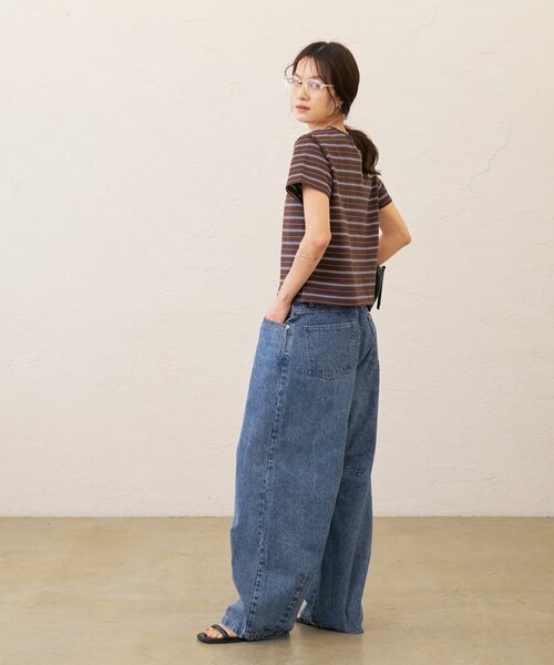 Omekashi（オメカシ）の「バレルデニム（デニムパンツ・レディース・ネイビー/ブルー・36/38）」の13枚目の写真