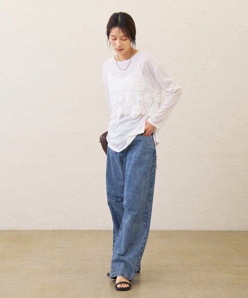 Omekashi(オメカシ)の「バレルデニム(デニムパンツ・レディース・ネイビー/ブルー/ブラック・36/38)」の6枚目の写真