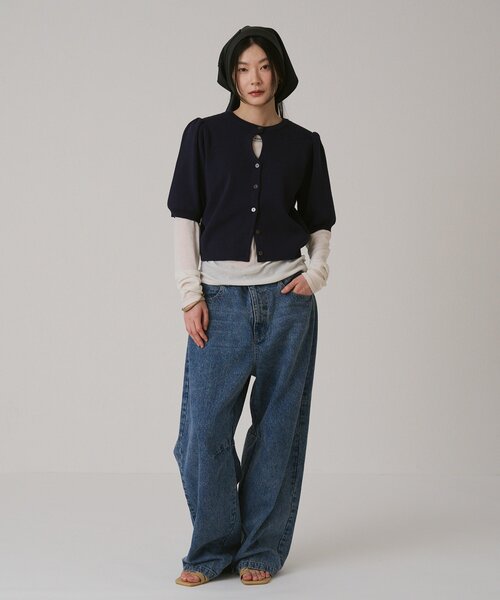 Omekashi(オメカシ)の「バレルデニム(デニムパンツ・レディース・ネイビー/ブルー/ブラック・36/38)」の15枚目の写真