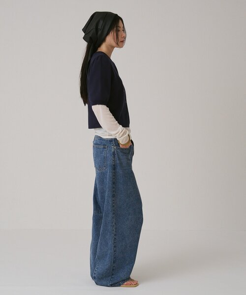 Omekashi(オメカシ)の「バレルデニム(デニムパンツ・レディース・ネイビー/ブルー/ブラック・36/38)」の18枚目の写真