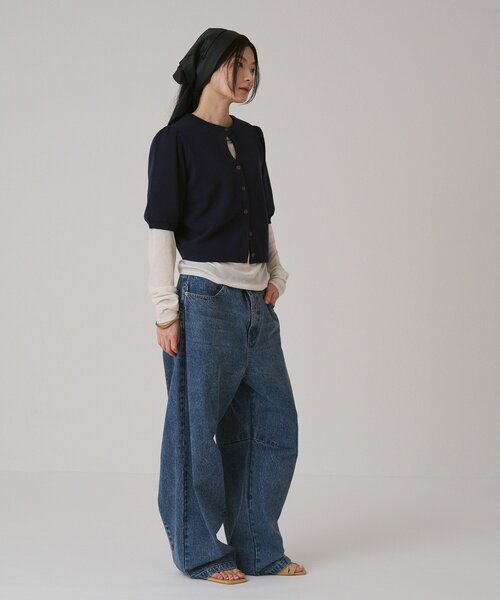 Omekashi(オメカシ)の「バレルデニム(デニムパンツ・レディース・ネイビー/ブルー/ブラック・36/38)」の19枚目の写真